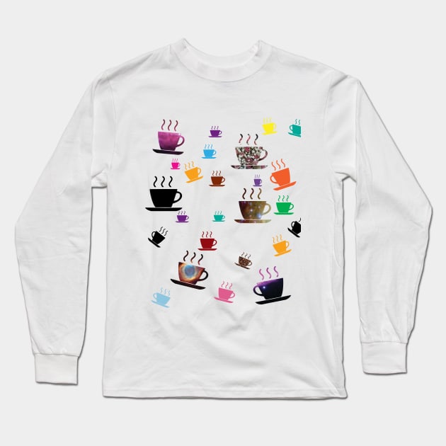 Coffee Cosmic Love Coffeecup Long Sleeve T-Shirt by Fersan